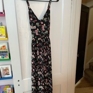 Black floral maxi dress
